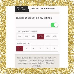 Discount for bundles